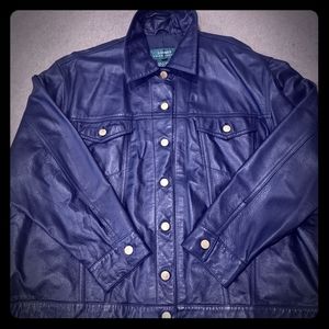 RL navy leather jacket